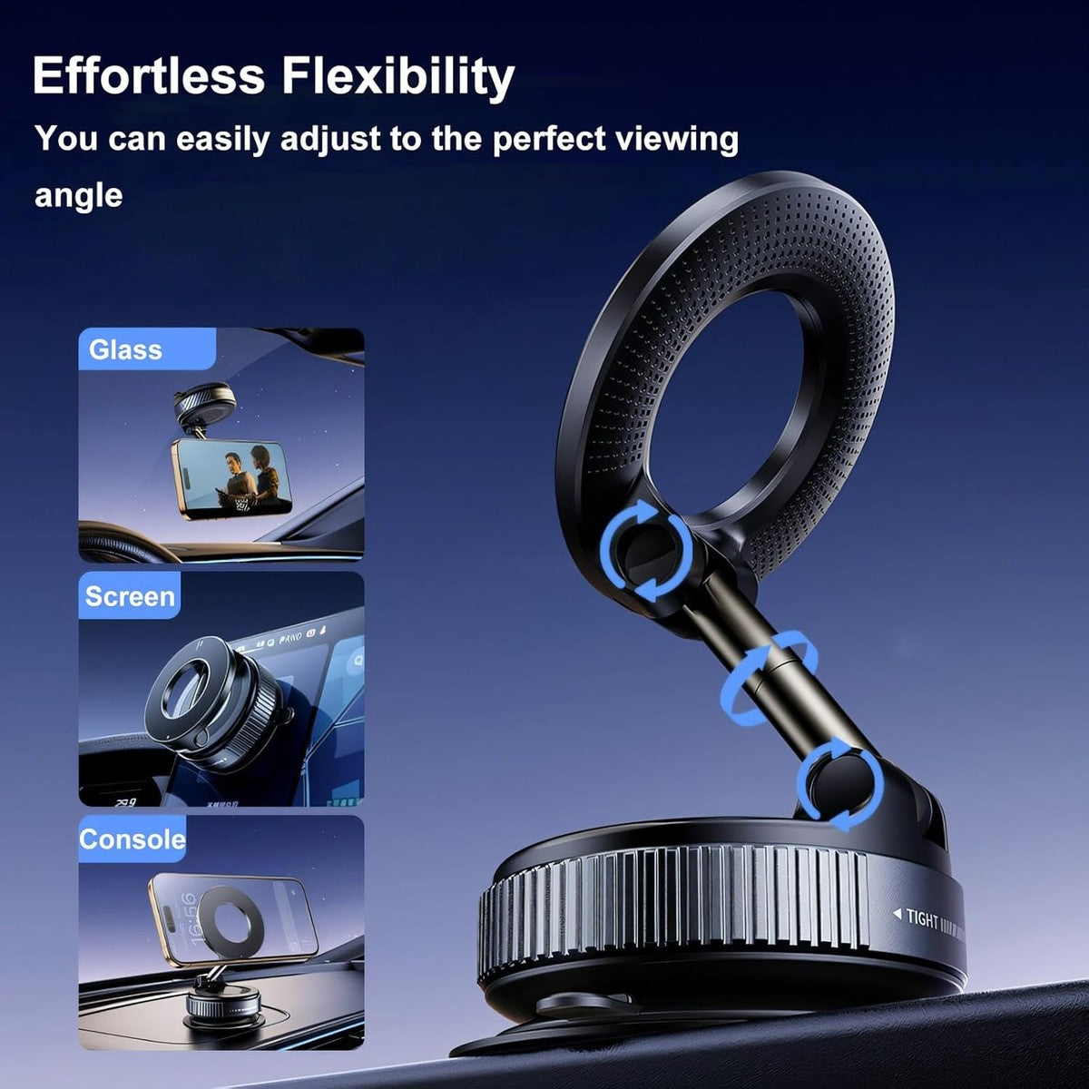 Support Téléphone Magnétique à ventouse - Réglable 360°