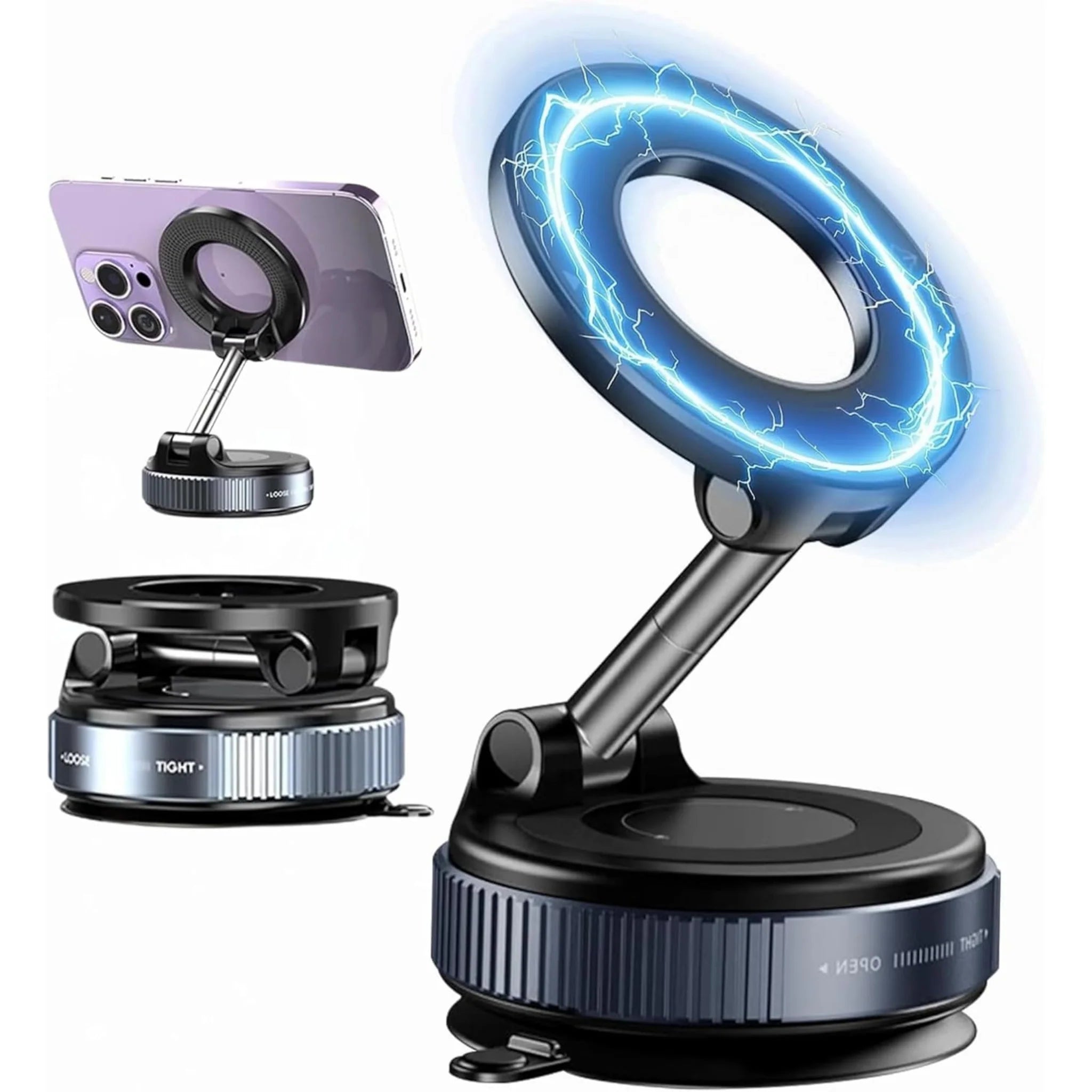 Support Téléphone Magnétique à ventouse - Réglable 360°